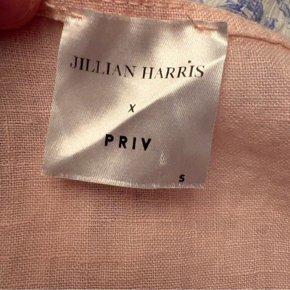 Jillian Harris x Priv Hamptons dress linen pink baby doll dress - Picture 12 of 13
